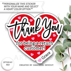 Thank You For Being A Return Customer -Sticker 2" (inches)(96ct.) [GD191-96]